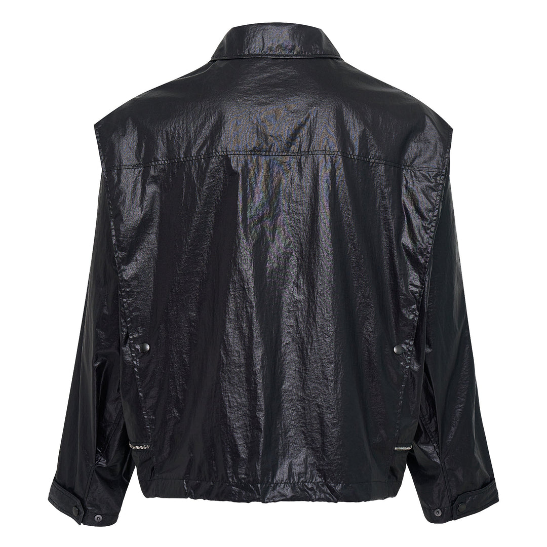 Áo khoác blouson nylon có khóa kéo