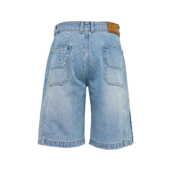 Quần short denim Sidezip