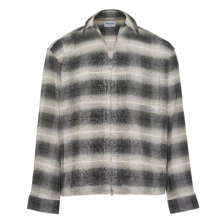 Áo sơ mi kẻ caro có khóa kéo