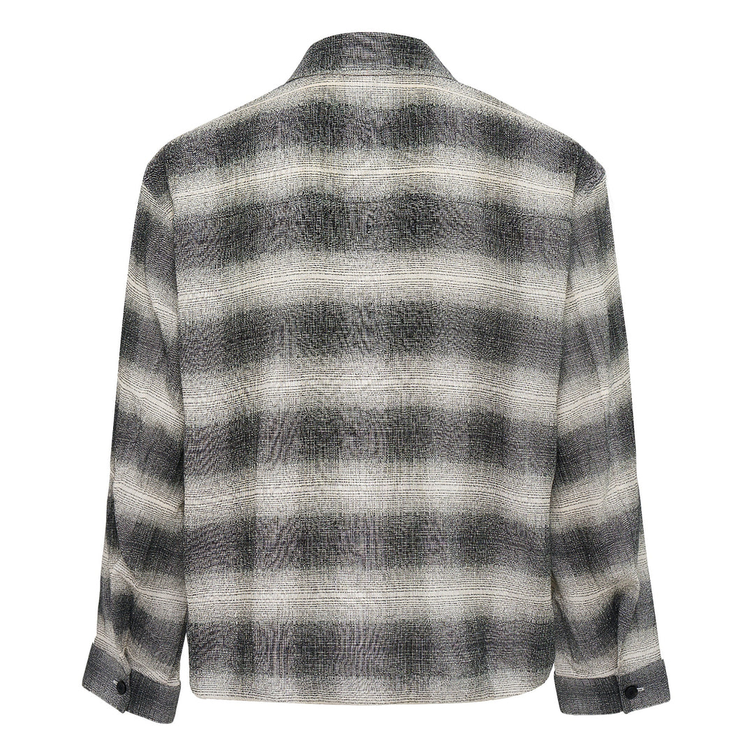 Áo sơ mi kẻ caro có khóa kéo