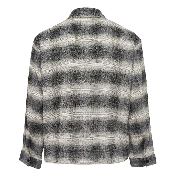 Áo sơ mi kẻ caro có khóa kéo