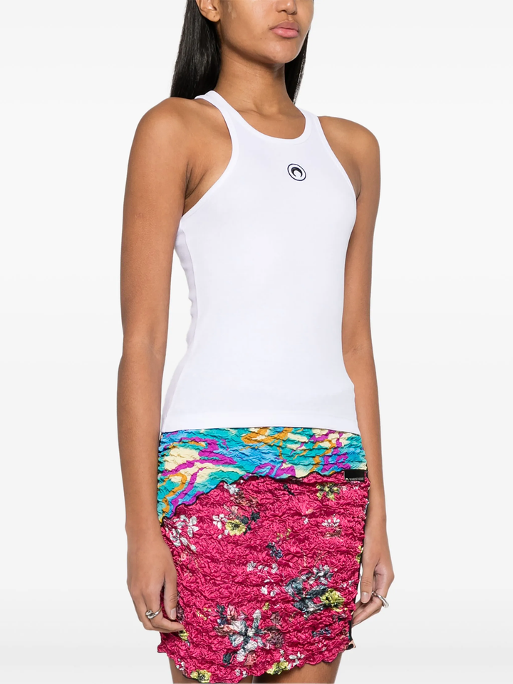 Áo tank top ribbed có logo Moon