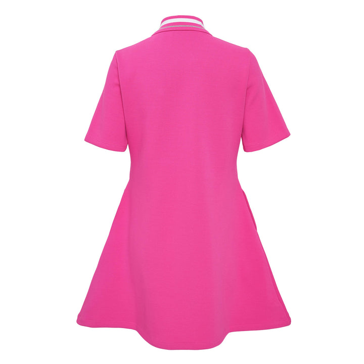 Pink Womens Short Sleeved Polo