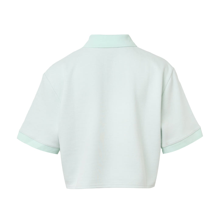 Áo Polo Cropped Nữ Màu Xanh Bạc Hà