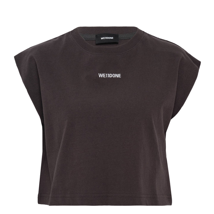 Charcoal Womens Embroidered Sleeveless Top