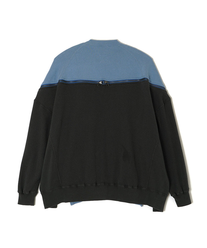 Áo khoác zip đan waffle