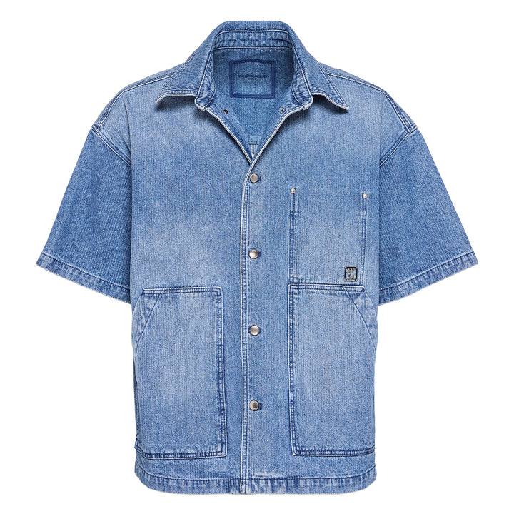 Pocket Outline Denim Shirt