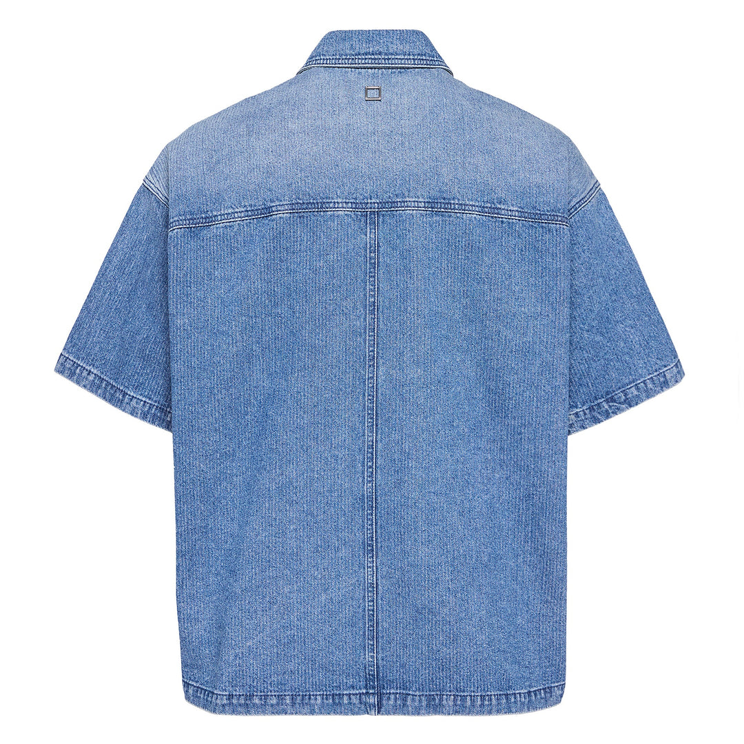 Pocket Outline Denim Shirt