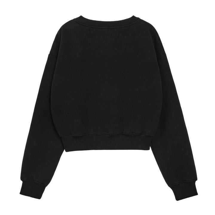 V-Neck Cropped Sweatshirt