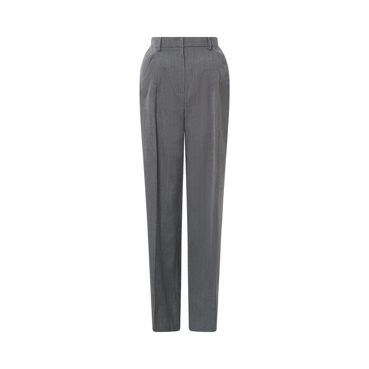 Grey Shoulder Puff Pants