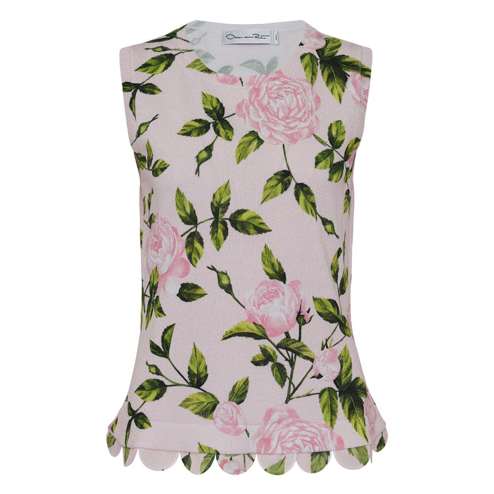 Áo Tank In Họa Tiết Hoa Hồng Anh