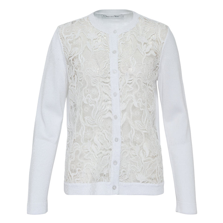 Áo khoác cardigan guipure hoa chuông tay dài