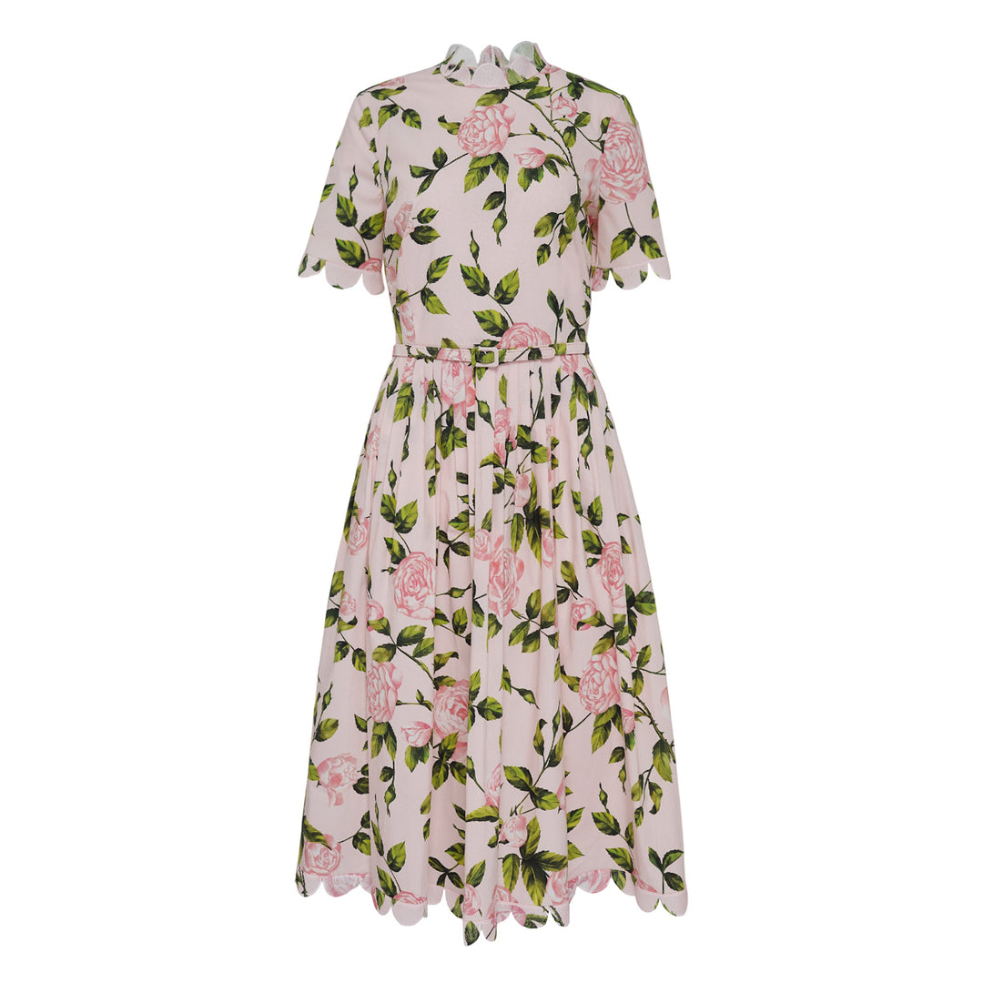 Đầm Anh cổ tròn tay ngắn