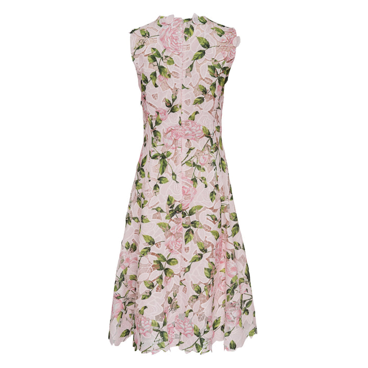 Đầm hoa hồng vườn in không tay