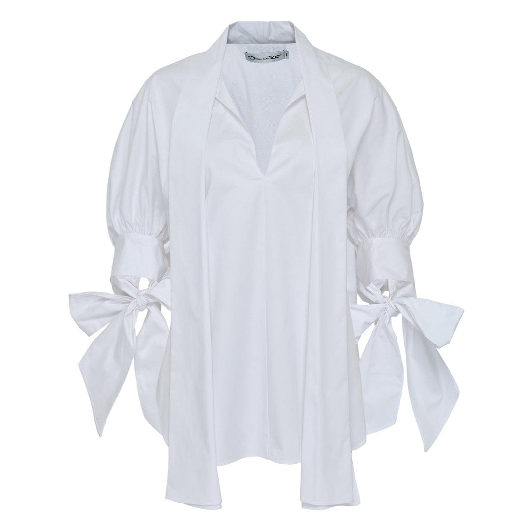 Áo cổ nơ tay 3/4