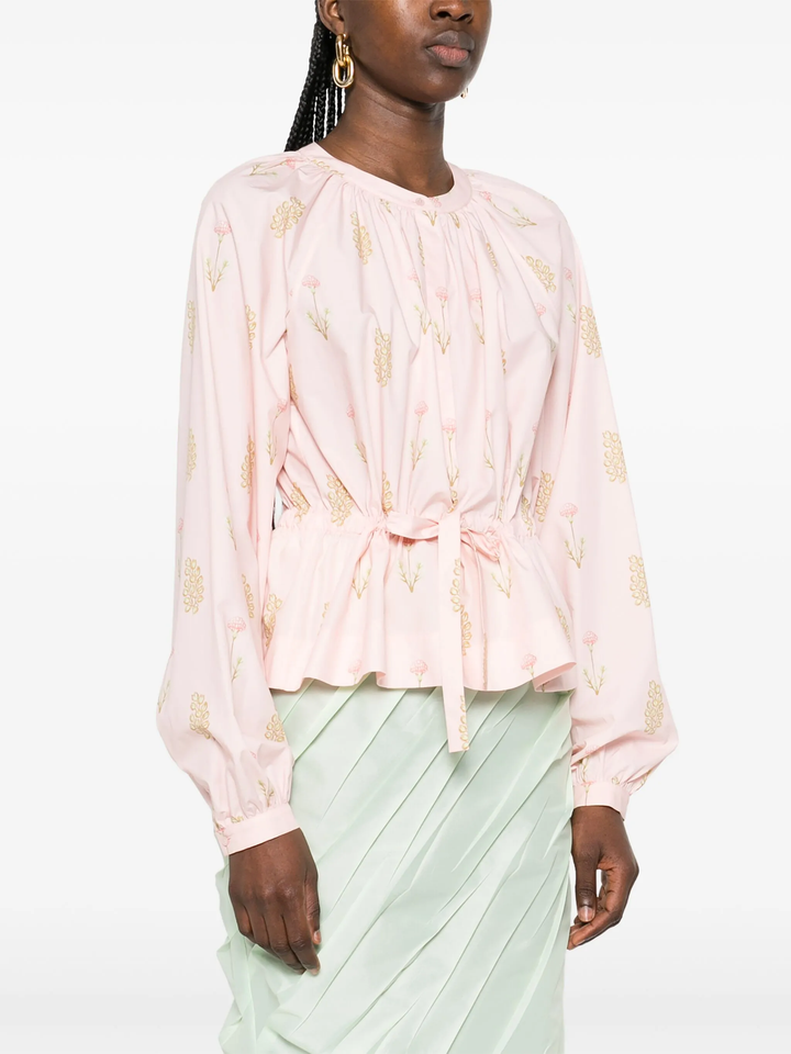 Áo Blouse In Họa Tiết Popeline