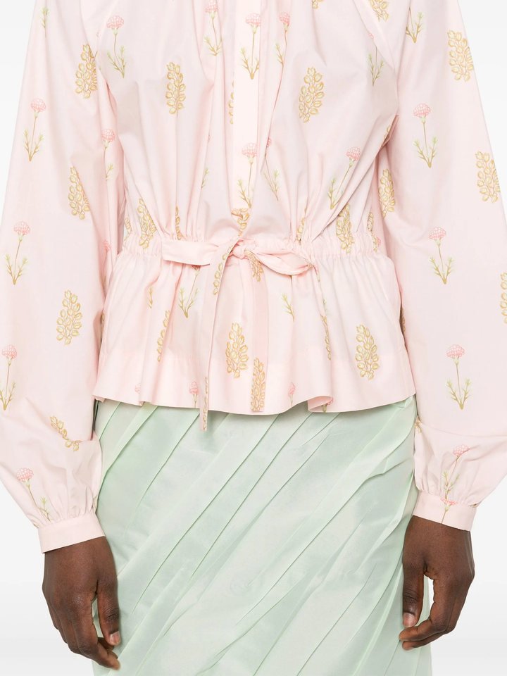 Áo Blouse In Họa Tiết Popeline