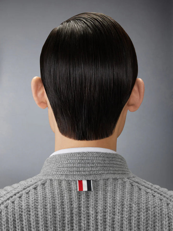 Áo khoác cardigan cổ V cashmere sọc Rwb cho nam