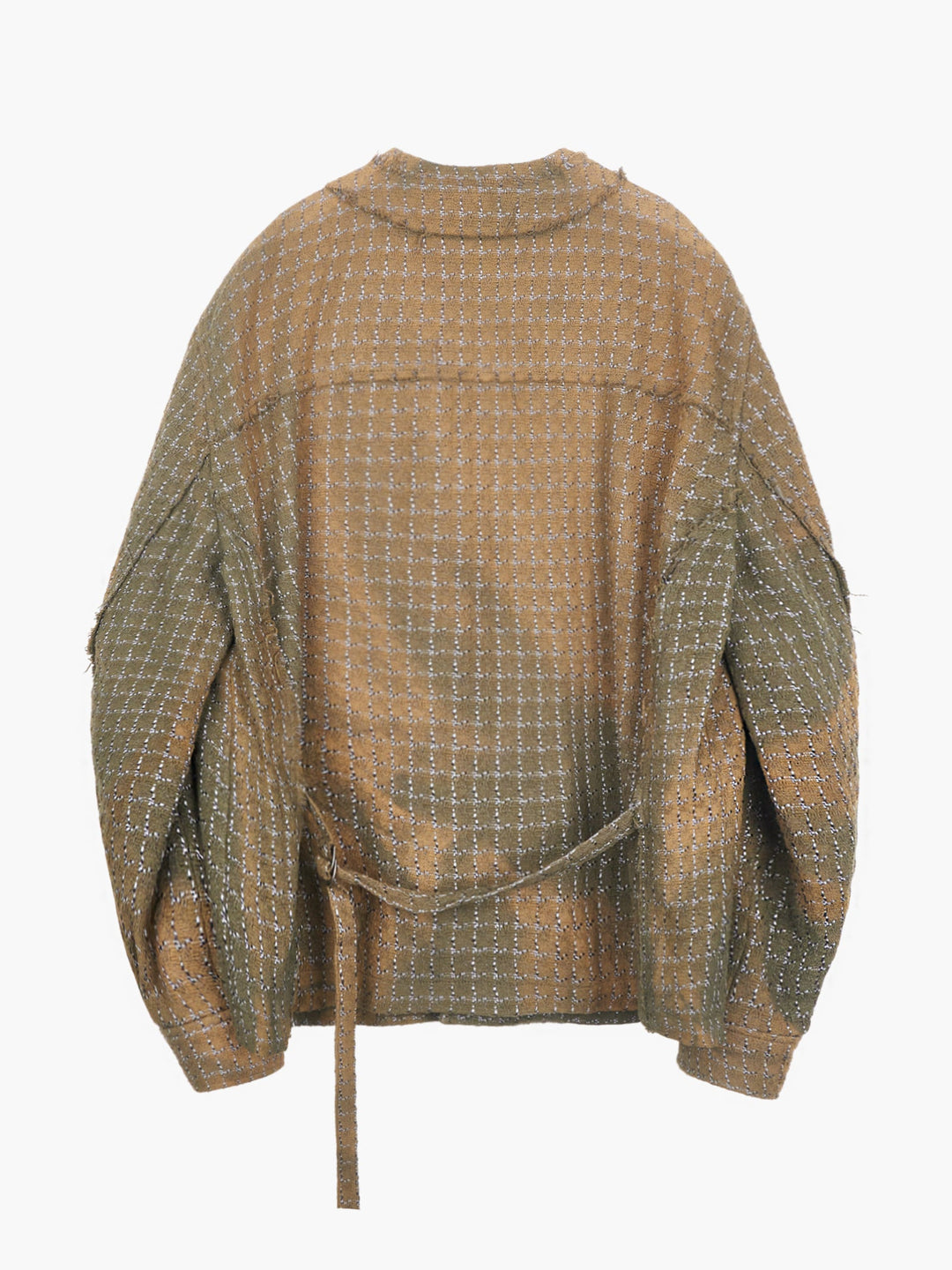 Sun-Bleached Collarless Tweed Jacket