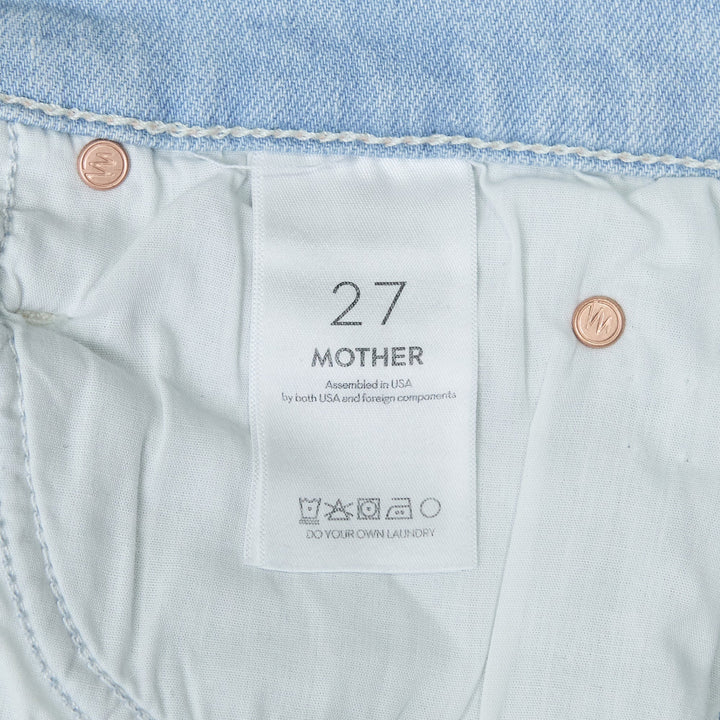 Quần jeans cắt ngắn fray Dazzler cao vừa