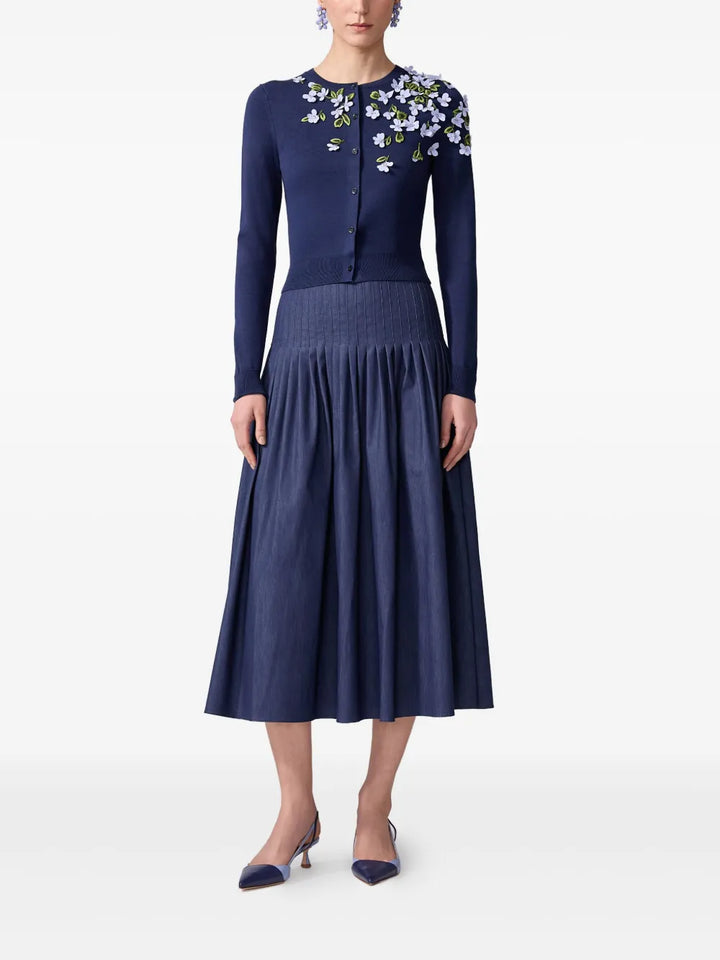 Áo khoác cardigan thêu chỉ