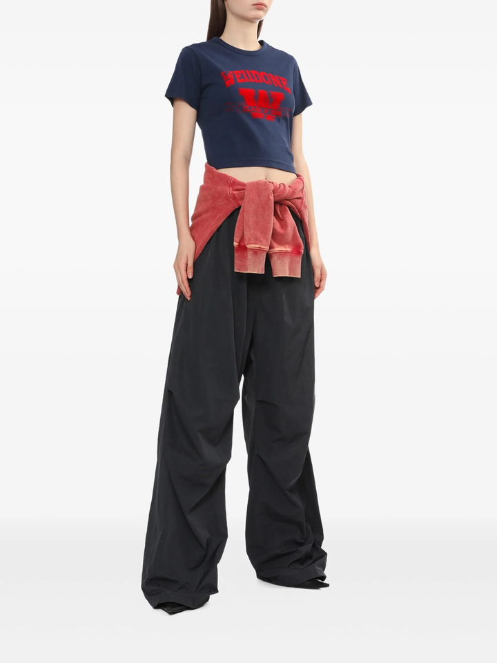 Áo thun nữ in số 11 màu xanh navy dáng ôm