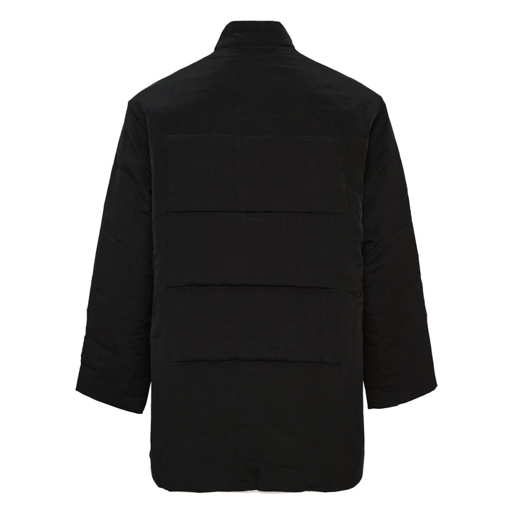 Áo blouse lót bông hai mặt cổ đứng