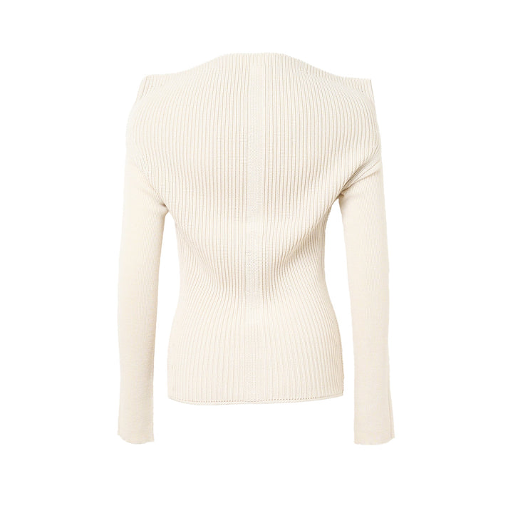 Áo len cổ trễ tay dài