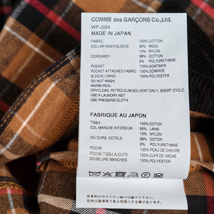 Cotton Flannel Check X Áo Blouson Cotton