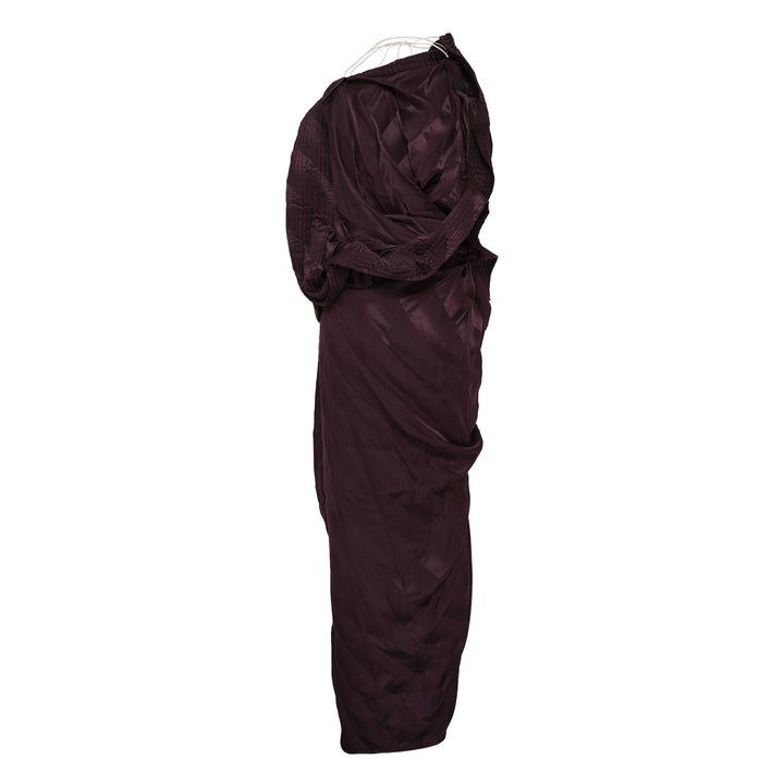 Đầm Draped Với Đường Chỉ Nổi