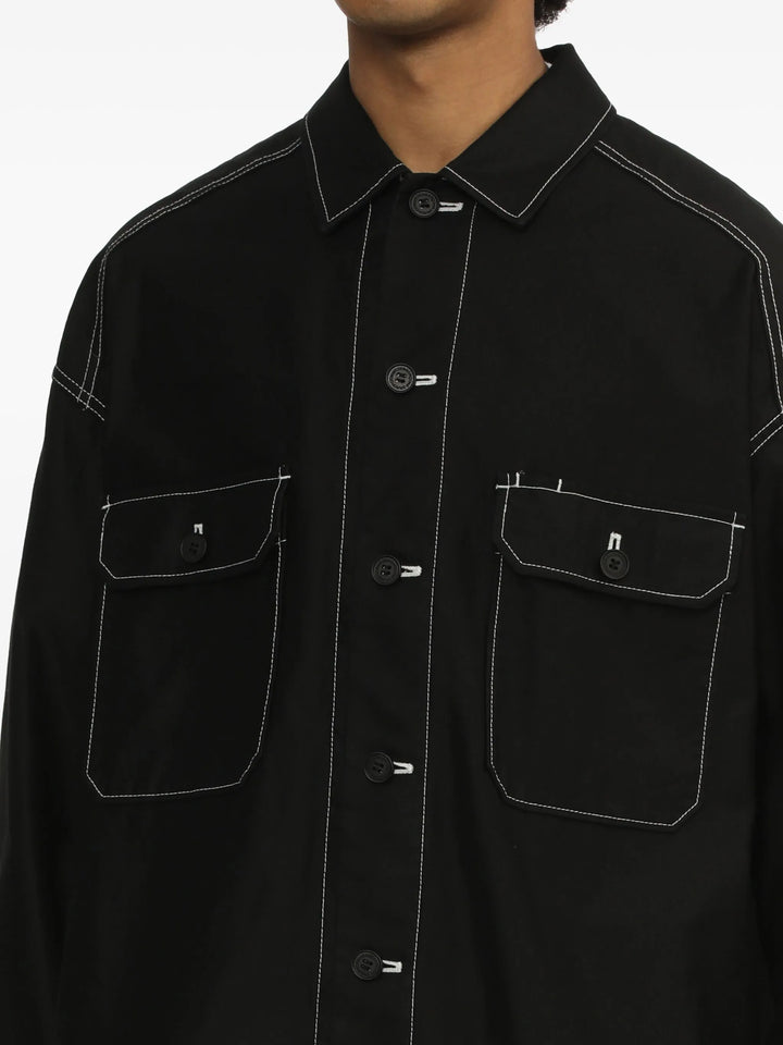 Áo khoác blouson nhuộm màu bằng vải satin cotton