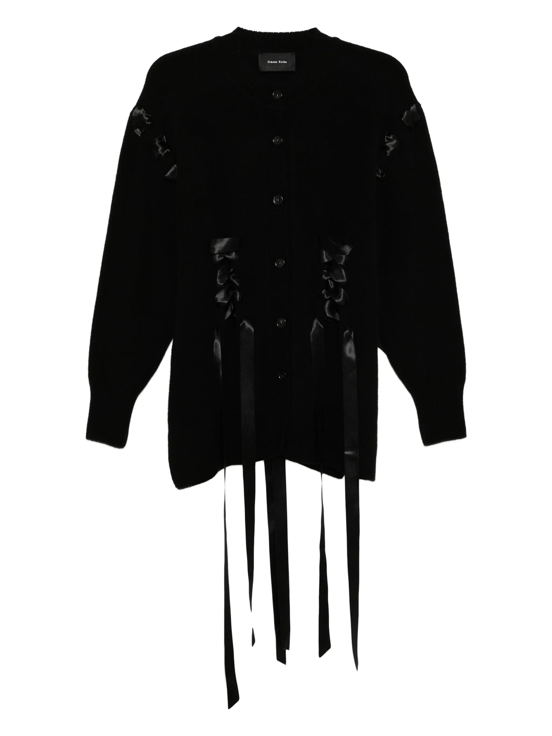Sculpted Ribbon Corset Detail Cardigan