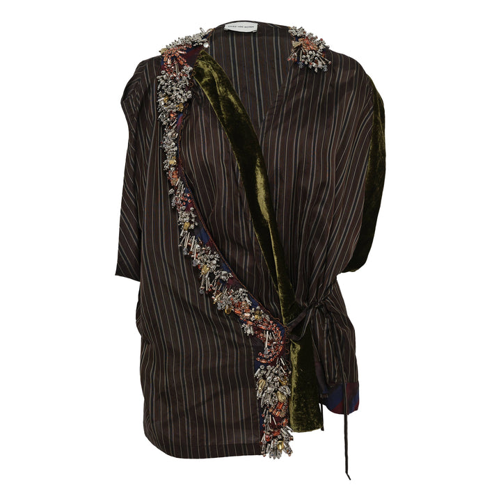 Áo không tay trang trí kiểu quấn