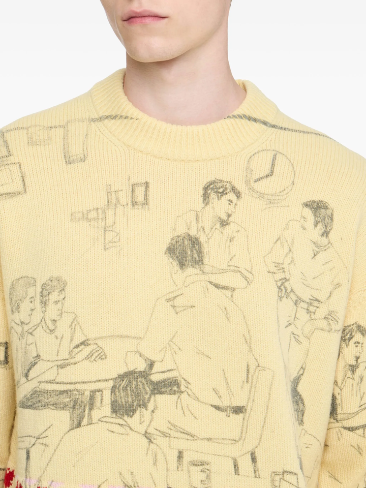 Áo len Jacquard in họa tiết