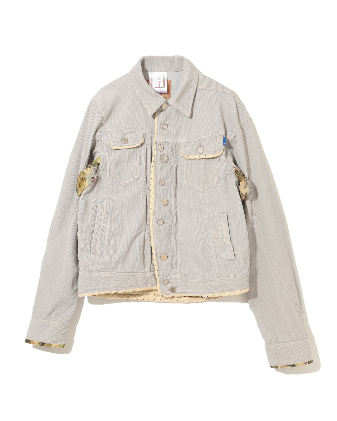 Áo khoác blouson với tay áo in họa tiết