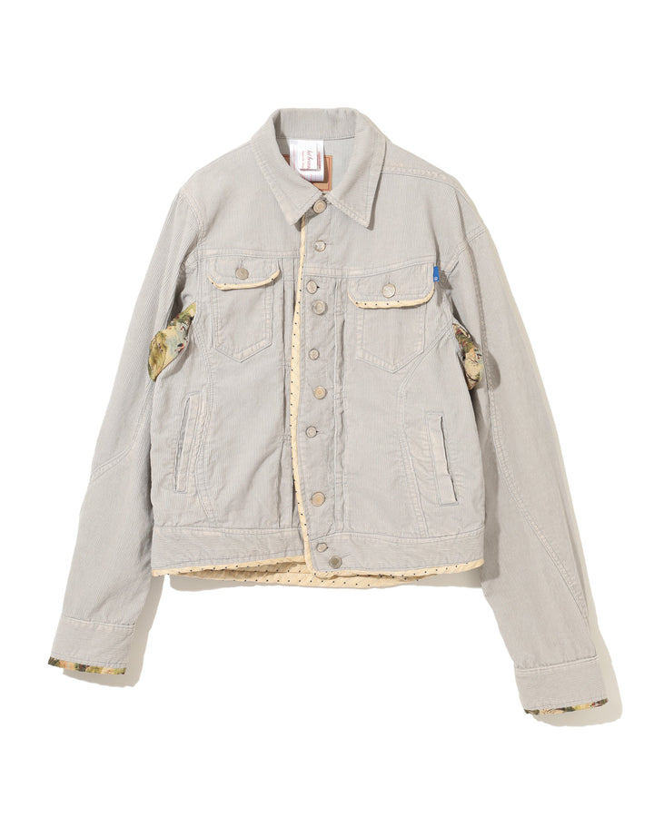 Áo khoác blouson với tay áo in họa tiết