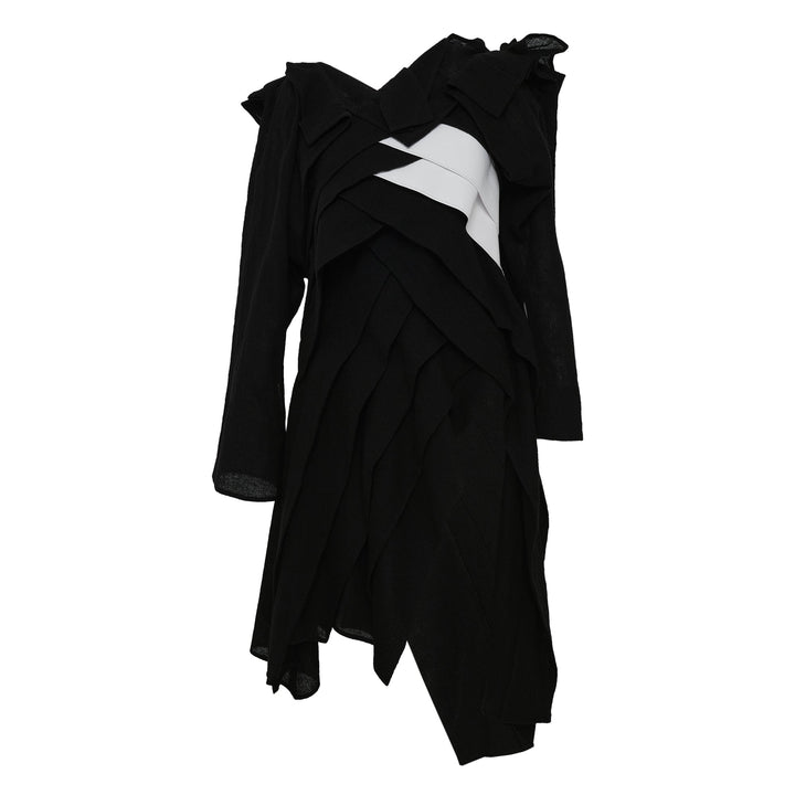 Đầm xếp ly chéo