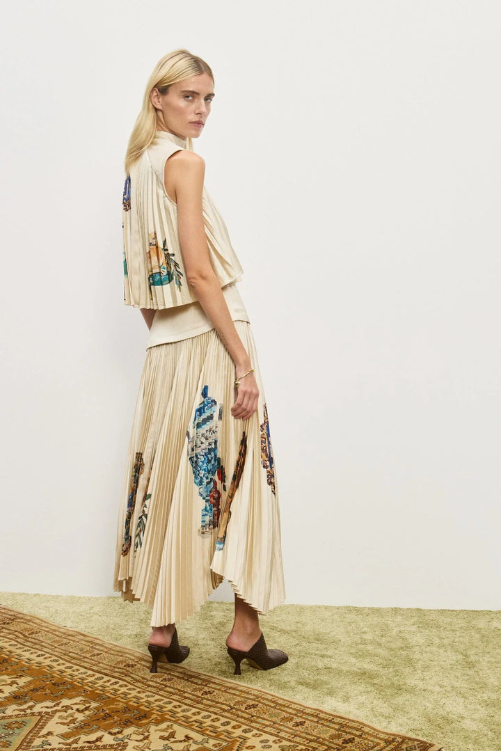 Orazio Áo Top Xếp Ly