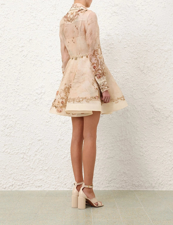 Memento Buttoned Mini Dress