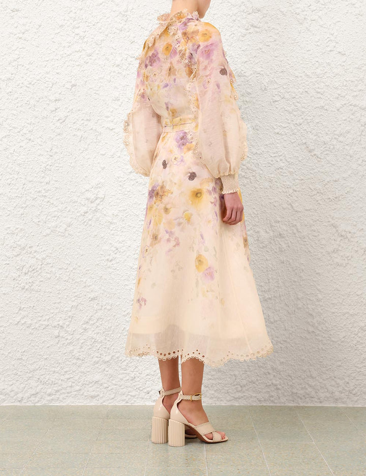 Memento Embroidered Midi Skirt