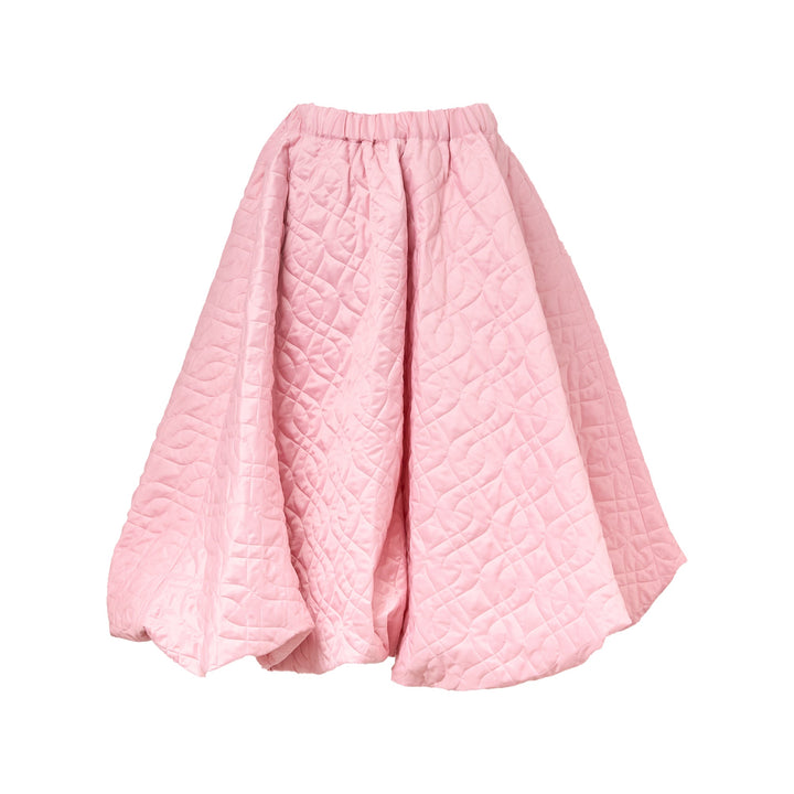 Chân váy vải twill polyester chần bông