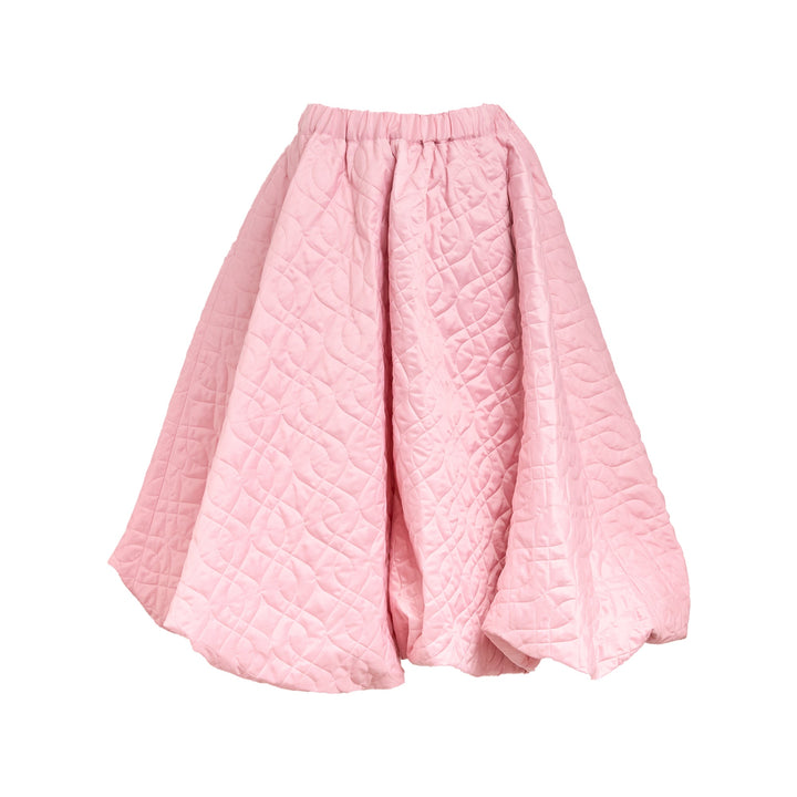 Chân váy vải twill polyester chần bông