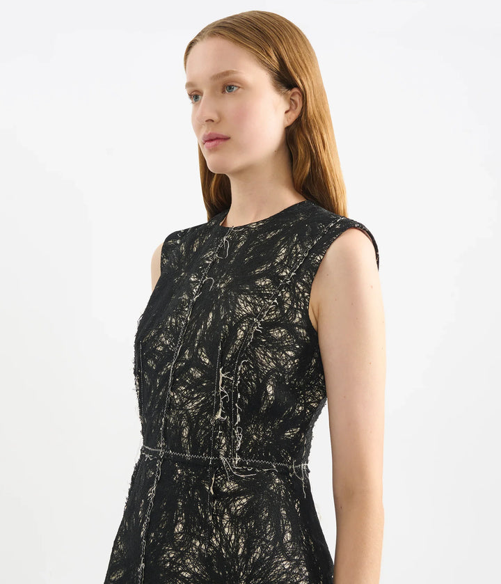 Đầm Midi Bút Chì Không Tay