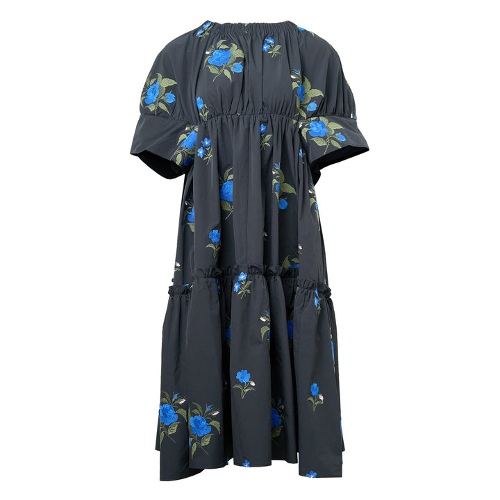 Váy dài thêu hoa hồng đen