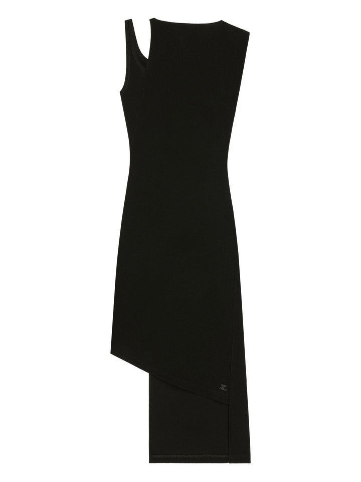 Oblique Square Rib Dress