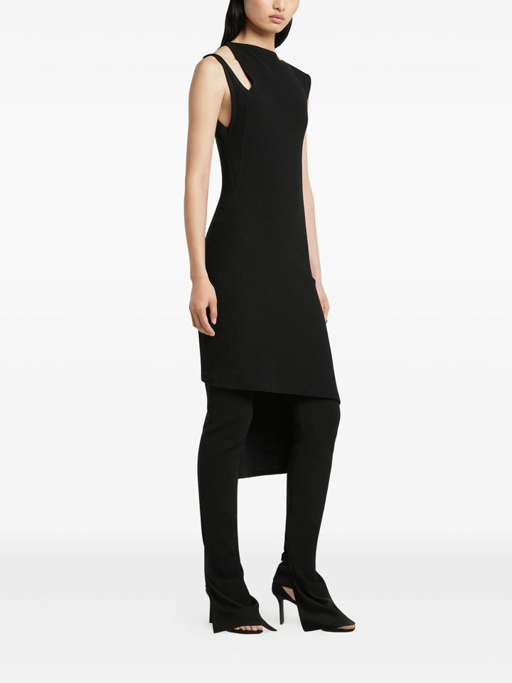 Oblique Square Rib Dress