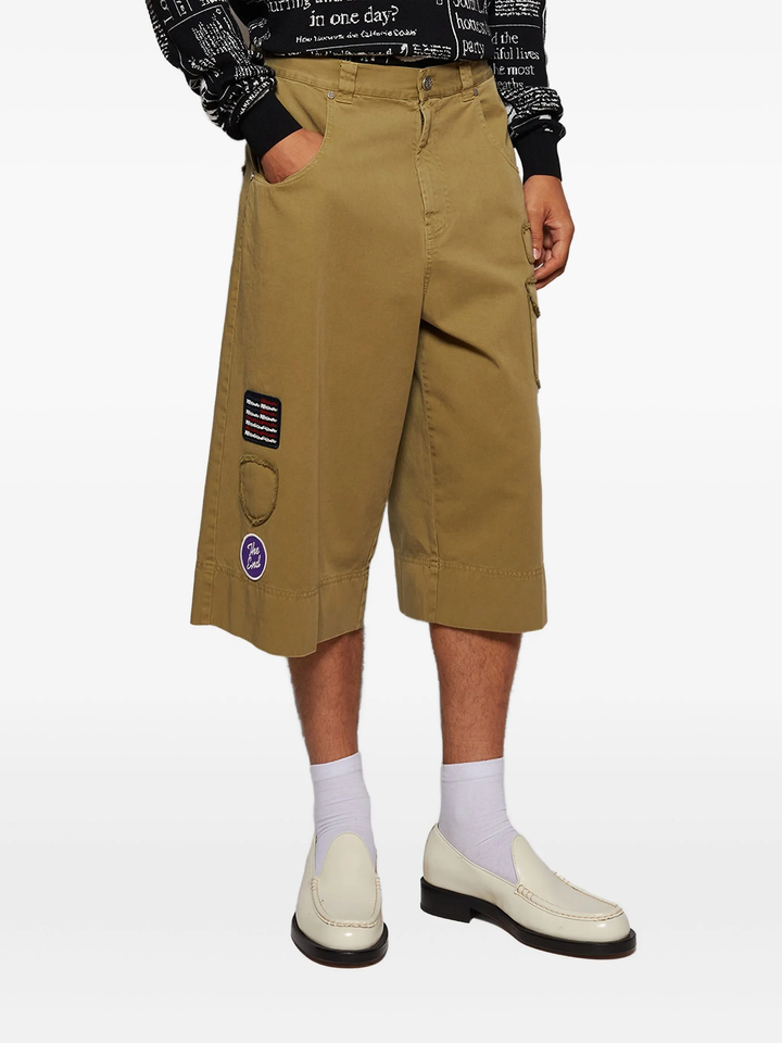 Military Patch Bermuda Loose Shorts