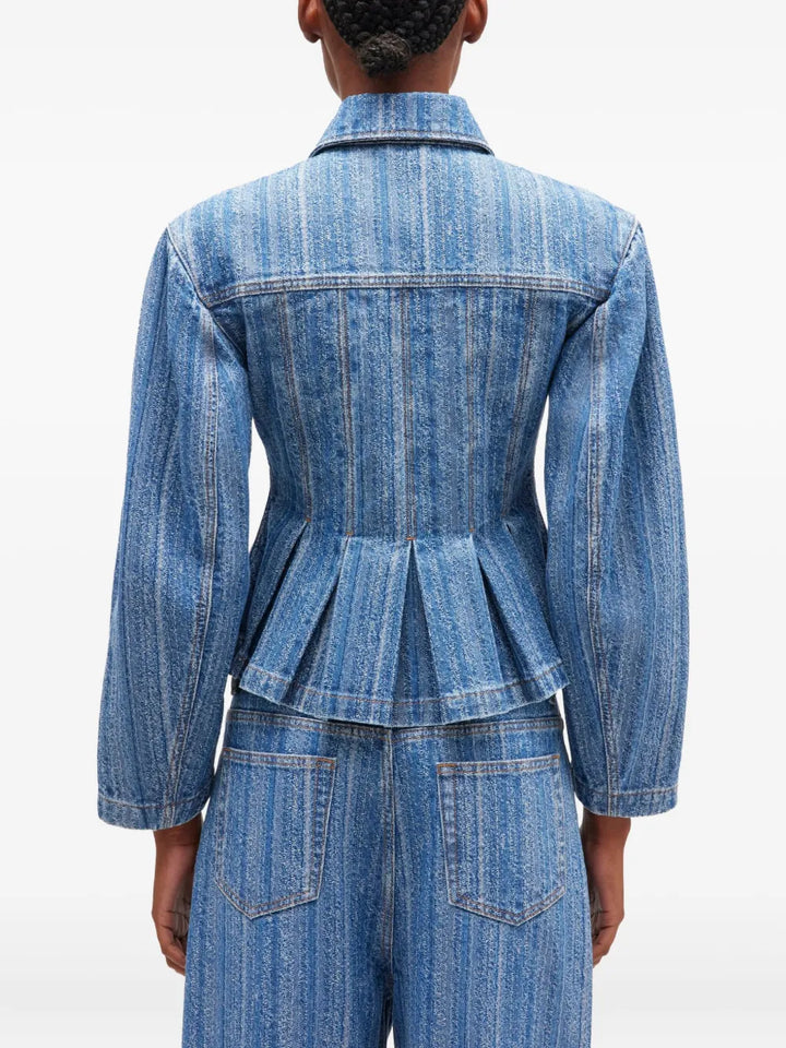 Structured Denim Fitted Jacket