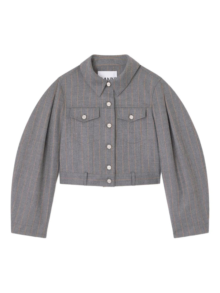 Brushed Wool Stripe Jacket