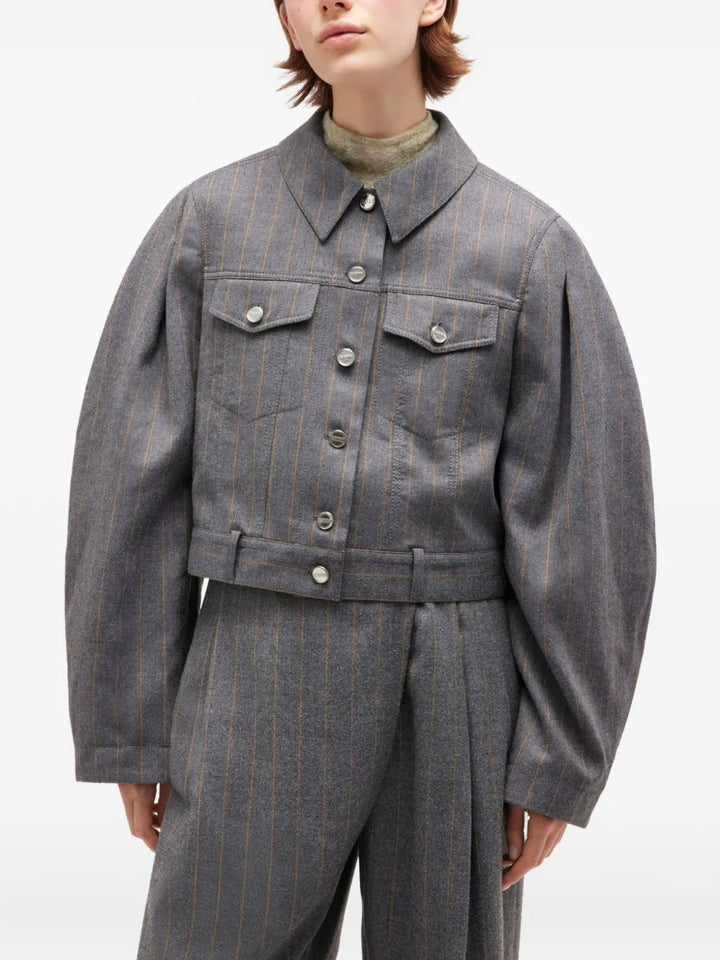 Brushed Wool Stripe Jacket